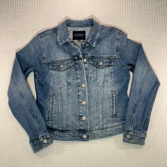Lucky Brand Denim Tomboy Trucker Jean Jacket Womens Size S - Picture 2 of 8
